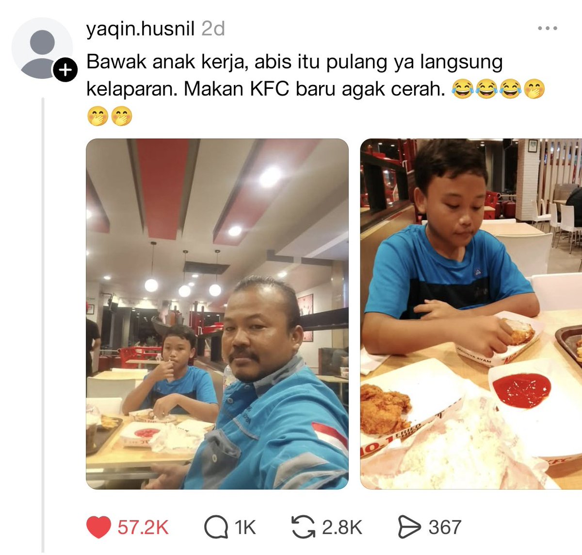 sederhana, tapi tidak semua ayah bisa begini pak.