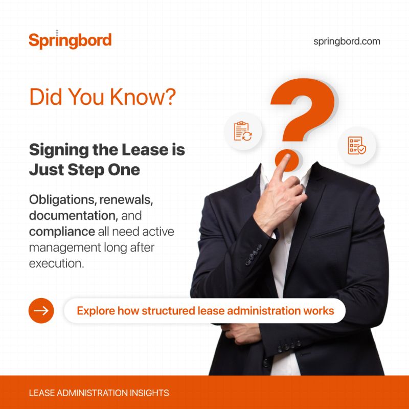 Springbordsys's tweet photo. Lease signing isn’t the finish line — it’s the start of operational work.

Springbord brings structure and accountability to lease administration so nothing slips through the cracks.

Learn more: https://t.co/r2AcljjFSR

#LeaseAdministration #Springbord #RealEstateOperations https://t.co/B9x9OTvtHq