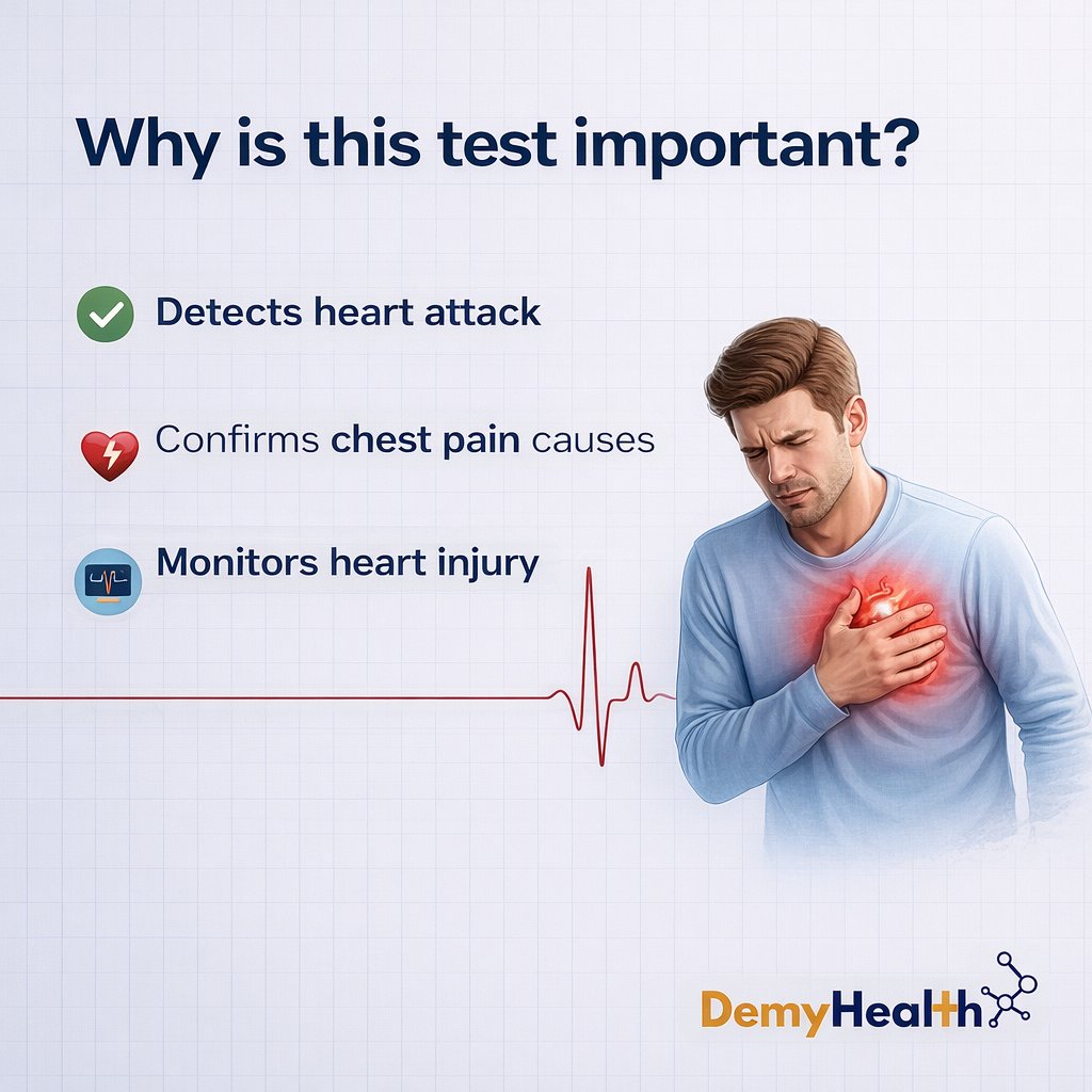 DEMYHEALTH's tweet image. The Troponin T test helps detect heart muscle damage and is essential in diagnosing heart attacks. 

Get tested at DemyHealth.

Abuja- 08092776069, Amuwo- 08092776065, Lekki- 07065838743, Anambra- 08145240114, Aba- 08164289092

#TroponinT #CardiacTest #DemyHealth