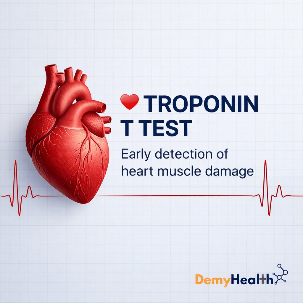 DEMYHEALTH's tweet image. The Troponin T test helps detect heart muscle damage and is essential in diagnosing heart attacks. 

Get tested at DemyHealth.

Abuja- 08092776069, Amuwo- 08092776065, Lekki- 07065838743, Anambra- 08145240114, Aba- 08164289092

#TroponinT #CardiacTest #DemyHealth