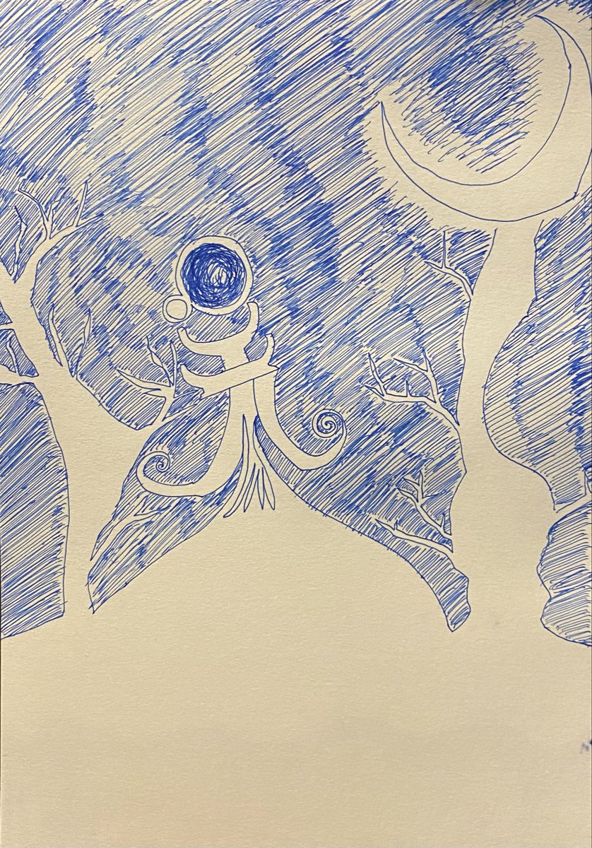 masaRto_blue's tweet photo. 夜更けの森と幸福を呼ぶカメレオン late night forest and a chameleon that calls for happiness
#blueart #青 #blueartwork #art #青い絵 #blue #ブルー #night #森 #幸福 #カメレオン #夜更け #forest #chameleon #happiness https://t.co/8r4bQepXMV