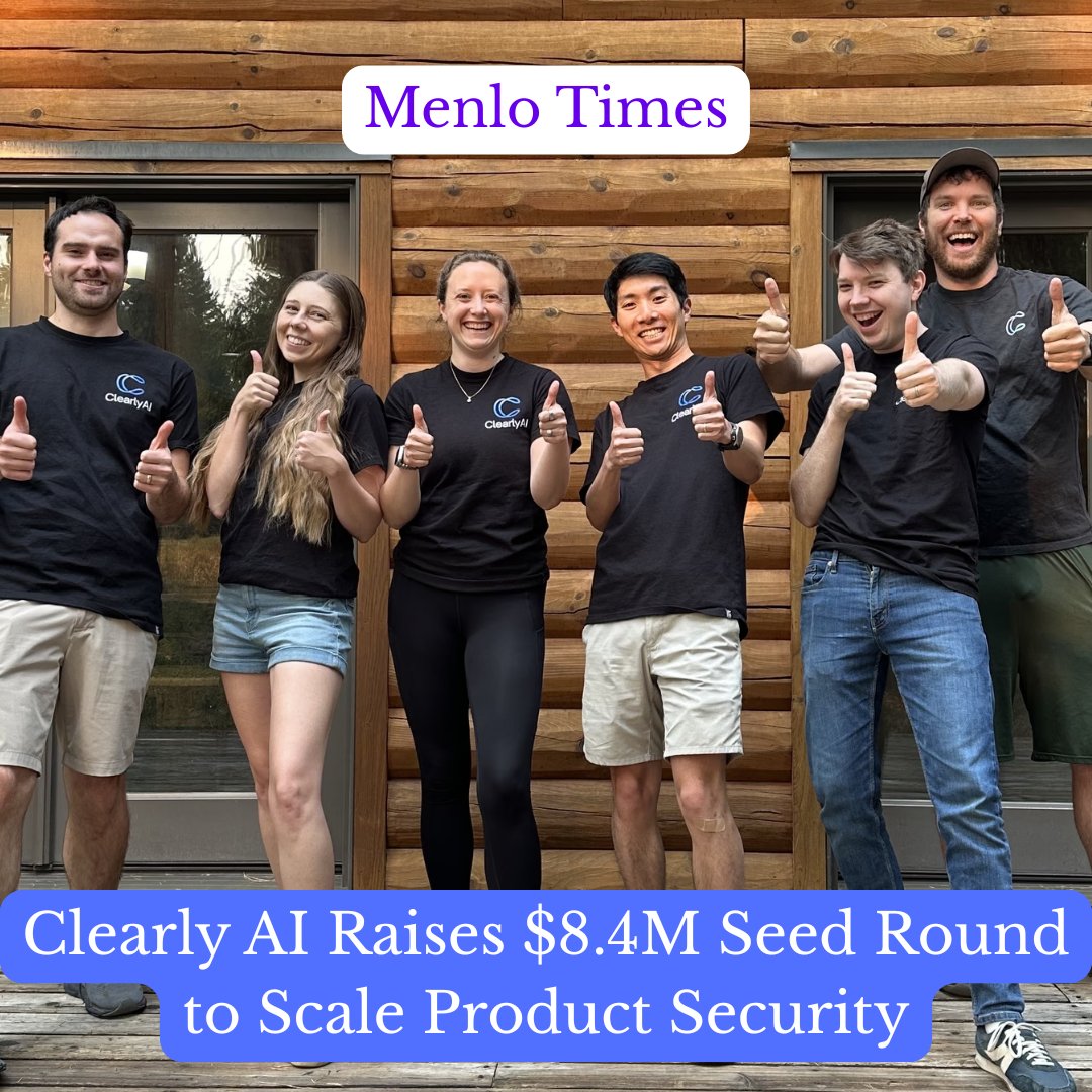 menlotimes's tweet photo. Clearly AI @ItsClearlyAI Raises $8.4M Seed Round to Scale Product Security.

Clearly AI, automating security and privacy assessments, reducing backlogs, and improving visibility without sacrificing trust, led by Emily Choi-Greene @escgreene and Joe Choi-Greene @JoeChoiGreene, has raised $8.4 million in Seed funding from Basis Set Ventures @BasisSet, Crosspoint Capital Partners @CrosspointCP, Argon Ventures @ArgonVc, Ritual Capital, and Y Combinator @ycombinator.