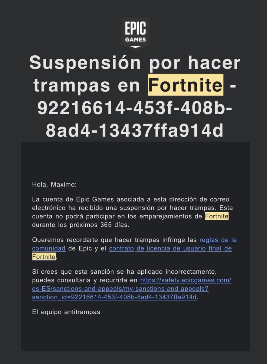<a href="/Fortnite/">Fortnite</a> <a href="/FortniteStatus/">Fortnite Status</a> <a href="/TimSweeneyEpic/">Tim Sweeney</a> Lately, I have seen more people that got after a 24 hour ban, and afterwards an entire year for no reason. The Anti-Cheat is bugging and banning people that didn’t cheat. The team isn’t looking at our appeals, please look into this…