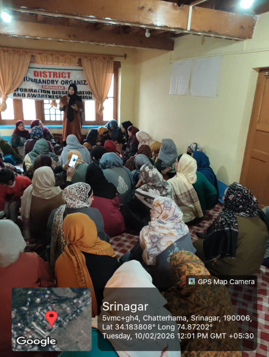 SheepDistr26375's tweet photo. SHD  Srinagar empowering women through awareness &amp; opportunity-Our information dissemination campaign on #sheephusbandry schemes at Chatterhama saw enthusiastic participation from SHG members driving growth from grassroots up! 
#WomenEmpowerment 
#SocialChange

@srinagaradmin https://t.co/wTbKLGL4Im