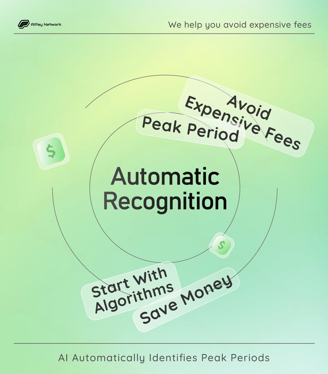AIPayNetwork's tweet photo. ⏱️ AI detects peak times and avoids high fees for you.
Saving begins with intelligence.
#AIPay #AI #FinTech #SmartRouting #FeeOptimization #Sm https://t.co/5E3WOajTAB