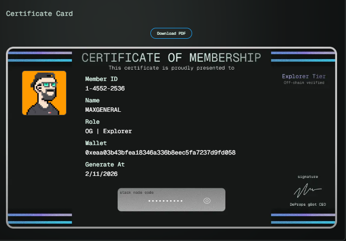 maxgenerals's tweet image. have cert card = have WL spot
pre-register and generate your cert 
deprops.xyz 
follow project
@de_props 

#NFTCollections #NFTs