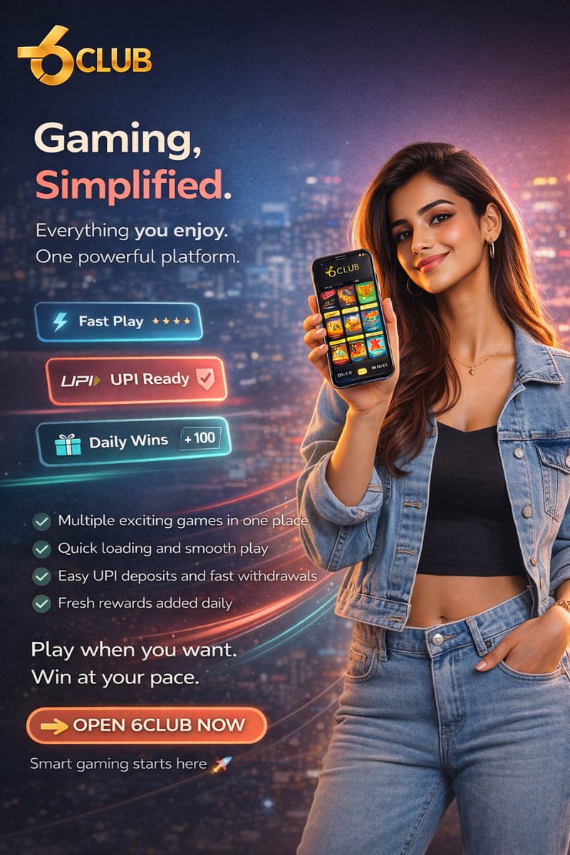 6_Club_Official's tweet photo. 🎮 Discover 6CLUB — smooth, simple online gaming experience.

🔥 Trending games in one app
⚡ Fast &amp; seamless play
🎁 Daily perks available
Play responsibly and enjoy at your pace.
👉 Join now: https://t.co/3s8L4BPZWT https://t.co/ClGAahBcNP