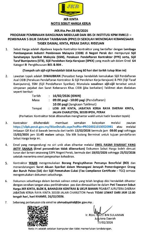 Jabatan Kerja Raya Daerah Kinta tweet media