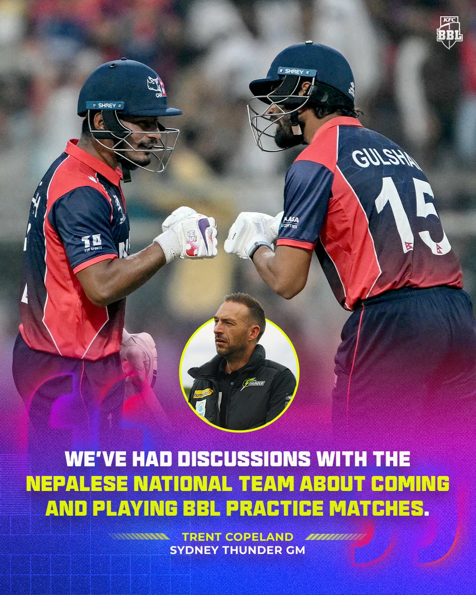 Sydney Thunder versus Nepal? 🇳🇵

Find out more with the club's #BBL15 Season Review on the Big Bash App 📲