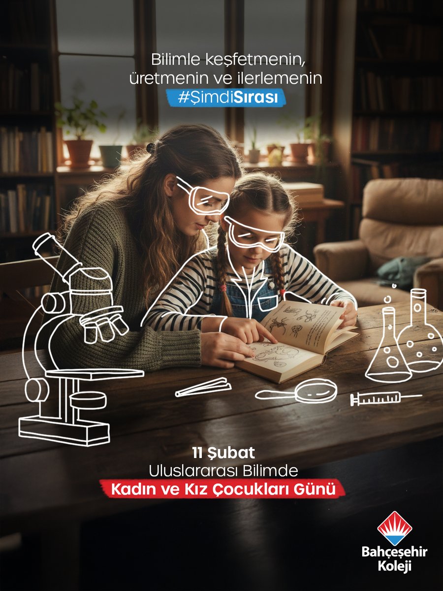Bilim, birlikte öğrenerek ve birlikte üreterek ilerler. 🔬

11 Şubat Uluslararası Bilimde Kadın ve Kız Çocukları Günü kutlu olsun!

Bilimle ilermenin #ŞimdiSırası ✨

#BahçeşehirKoleji