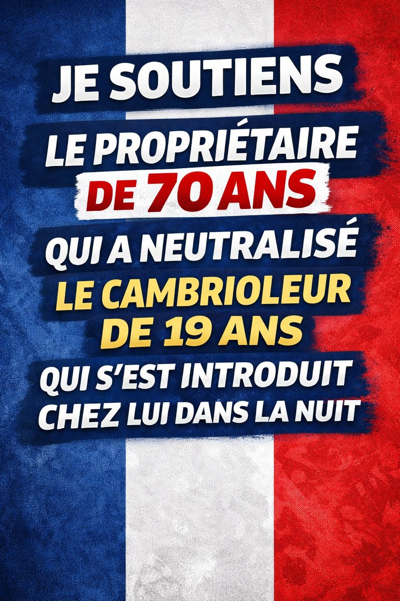 FranceFOREV's tweet photo. 🇫🇷 PARTAGE SI TU SOUTIENS 👍

ON A LE DROIT DE SE DEFENDRE ET DE PROTEGER NOTRE FAMILLE ! https://t.co/Z8MKiz7Vak