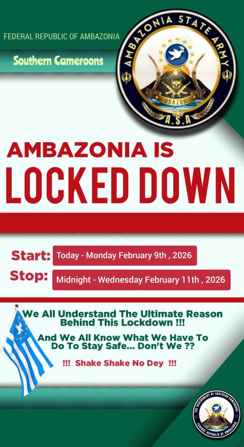 Eleven February celebrations have been banned in #Ambazonia.  The reason is simple… the day symbolizes the beginning of the assimilation process by 🇨🇲#Cameroon.  The so-called Youth Day,  means nothing to Ambazonian youth who have no future! That’s why we ask for the