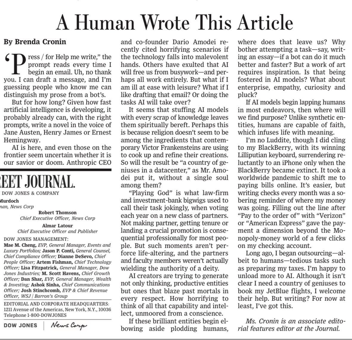 panwarsudhir1's tweet image. #WSJ &amp;amp; #NYT
on future of AI