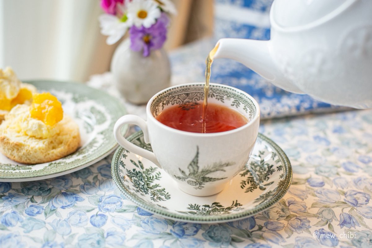 mew_chibi's tweet image. 雨雫とスコーンと紅茶🫖💭

田舎の大きなスコーン
りんごとおいものジャム

お芋感も考えてアッサムに☕️💭
このジャム美味しぃい…🍠🍎
雨の日のゆったりした午後になりました🌱✨

＊アッサム1st デジュー農園/Gclef

#キリトリセカイ #ファインダー越しの私の世界ᅠ #茶好連 #木漏れ日のお茶会 #日常