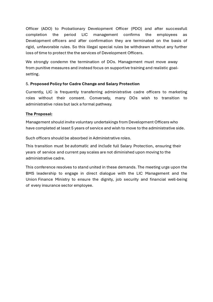 NOIDO_BMS's tweet photo. Big Decision at BMS Triennial Conference, Puri!
Resolution Passed for Protection of LIC Development Officers’ Jobs.
No to arbitrary terminations under Special Rules.
Yes to dignity, job security &amp; fair policy reforms.
The movement for justice continues.
@FinMinIndia @BMSkendra https://t.co/5CO1TOeVMt