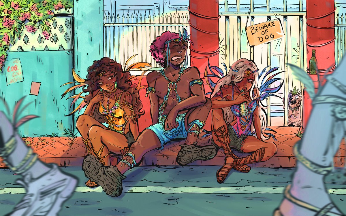 Ea: Ok, two more rounds and then we bussing out
Bon: I agree, my dogs are barking and this heat is way too much for my black ass
Kaede: Whatever you say boo, personally, I can go straight down till last lap.
Ea &amp; Bon: THAT'S GOOD FOR YOU SISTREN!!!

Happy Carnival everyone!!!!