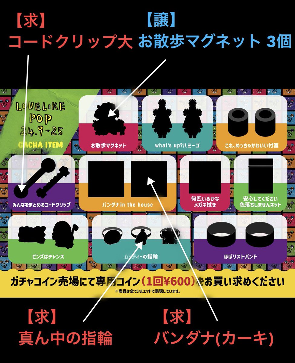 ガチャ交換してくれる方いらっしゃいましたらご連絡をお願いします