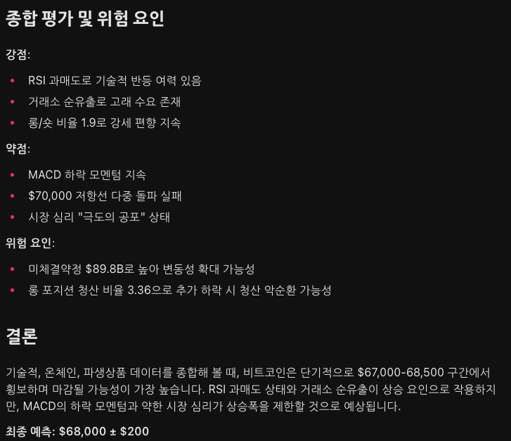 [비트코인 가격 예측 이벤트!]
<a href="/SurfAI/">Surf</a> <a href="/Crypto1Marine/">Marine</a> 

크립토 알못으로 시작해서 정말 도움 많이 받는 툴이 있는데요
바로바로 SurfAI입니다.

최종 예측은 $68000!

여러 기술적인 요인들을 들어서 설명해주니 참 좋아요~