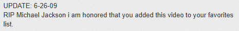 The Thomas the Tank Engine Thriller music video by J8BBB was at one point in the favourites playlist of the official Michael Jackson Youtube channel