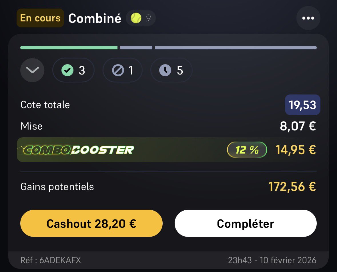 Les bets de cette nuit se sont bien passées ! 👀

x3,5 disponible déjà 

#TeamParieur