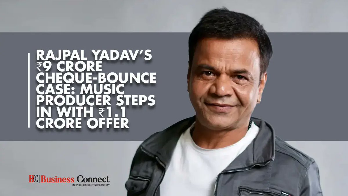 BusinessConne16's tweet image. Rajpal Yadav’s 9 crore cheque-bounce case takes a new turn as a music producer steps in with a ₹1.1 crore offer. Here’s what we know so far about the legal developments.

Read More:
businessconnectindia.in/rajpal-yadavs-…

#rajpalyadav #chequebouncecase #bollywoodnews #legalnews