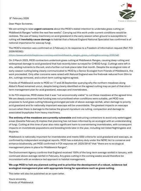 been forced into launching a judicial review as <a href="/mod_dio/">Defence Infrastructure Organisation</a> flagrantly destroying a nationally important wildlife site (<a href="/NaturalEngland/">Natural England</a> words) but they refuse to designate it a sssi