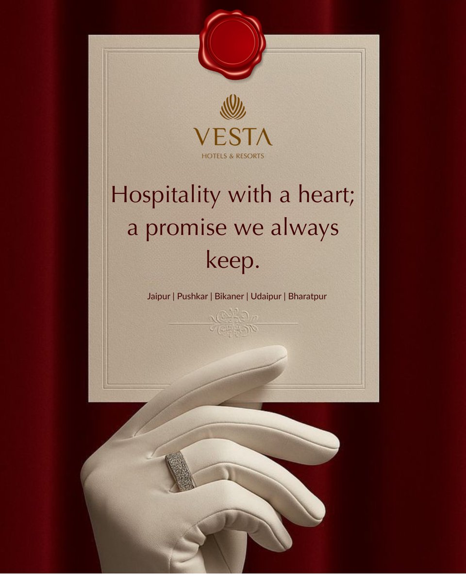 Excellence is our standard, but a warm heart is our promise. At Vesta, we vow to make every stay unforgettable. Happy Promise Day! 🏨✨

Call us - +91 98365 63035
Email us - kolkata@vestahotels.in
Visit us - vestahotels.in

#PromiseDay #PromiseDay2026 #HappyPromiseDay