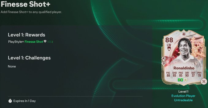‼️ Die Evolutionen aus dem letzten Season Pass laufen heute Abend ab!

Falls noch nicht erledigt, schnell aktivieren! (Finesse+, Technik+ etc.) ✅