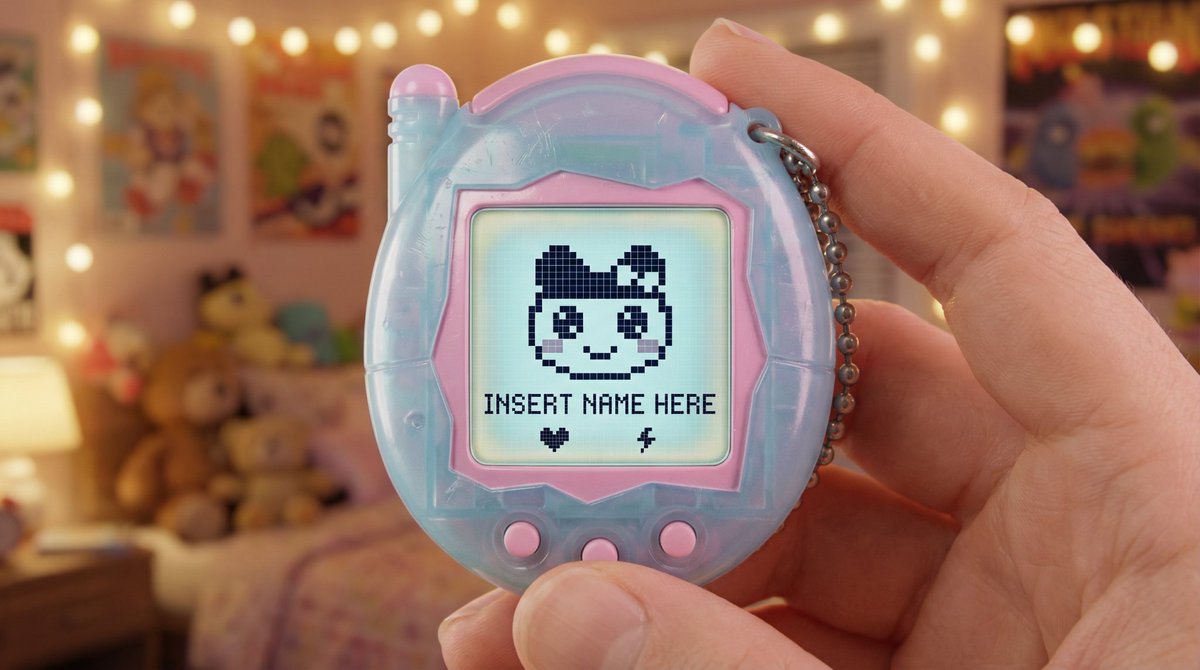 ai_with_shah's tweet photo. Nano Banana Pro 🍌 

Prompt share 👇

{
  "meta": {
    "purpose": "Surreal Tamagotchi gadget with pixel art portrait for nostalgic art",
    "style": "Hyper-realistic product photography mixed with 8-bit screen, 8K"
  },
  "reference_image": {
    "use": true,
    "for_screen": "convert to cute 8-bit pixel art portrait"
  },
  "subject": {
    "device": "[e.g., Vintage 90s egg-shaped Tamagotchi, pastel plastic]",
    "screen_content": {
      "portrait": "pixel art face from reference",
      "text": "[e.g., INSERT NAME HERE in retro font]",
      "icons": "[e.g., Hunger heart, Energy lightning]"
    }
  },
  "composition": {
    "shot": "close-up macro hand holding",
    "background": "[e.g., Blurry nostalgic bedroom with fairy lights]"
  },
  "lighting": "sharp focus on screen, octane render",
  "aspect_ratio": "[e.g., 1:1]",
  "negative": ["blurry text", "CGI smooth", "no pixelation on screen"]
}

#NanoBananaPro #Promptshare