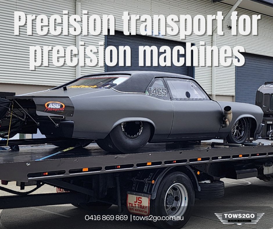 Tows2Go's tweet image. Precision transport for precision machines. 

Need a tow that understands your car? Give us a shout! Call Tows2Go on 0416 869 869
tows2go.com.au

#GoldCoastTowing #TowingExperts #DragCar