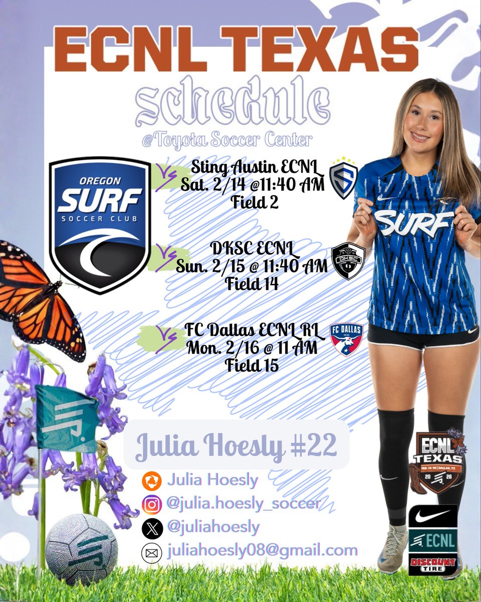 juliahoesly's tweet photo. Looking forward to my last Texas ECNL showcase! Let’s Go!

@TheECNL @ImYouthSoccer @ECNLgirls @PrepSoccer @TheSoccerWire @TopDrawerSoccer https://t.co/9d5bsFFiBc