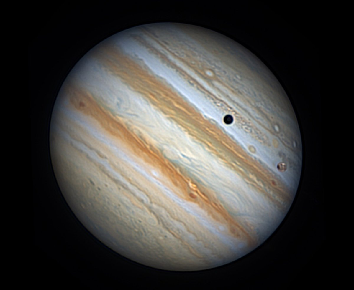 zwoastro's tweet photo. Breathtaking view of Jupiter!

Captured by Jean-Paul Oger, this image reveals the dynamic textures of Jupiter’s atmosphere and its bright moon detail.

Setup:
Dobson 400 mm
ASI664MC
ASI585MM
e-ADC 4 prisms + APM coma-correcting Barlow ×2.7

#ZWO  #Jupiter #PlanetaryImaging https://t.co/ve911e0C3i