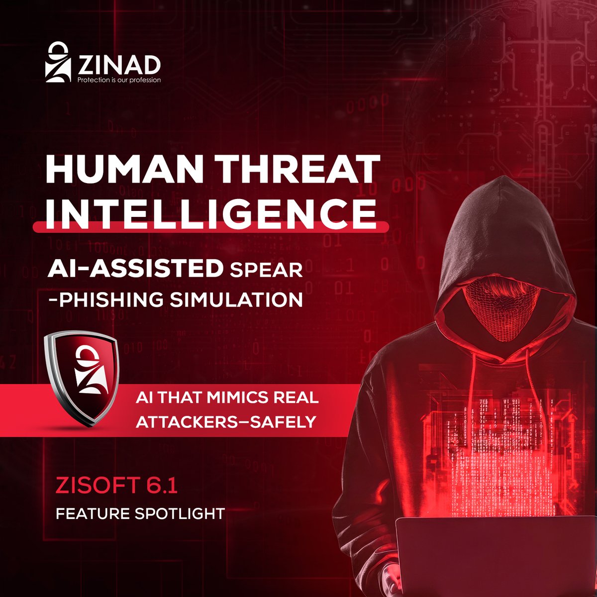 Generic phishing tests are outdated. #ZiSoft 6.1 uses AI to create personalized spear-phishing simulations based on real communication patterns. ​

See AI simulations in action: zinad.net/request-demo ​

#AI #Phishing #HumanRisk #SecurityAwareness