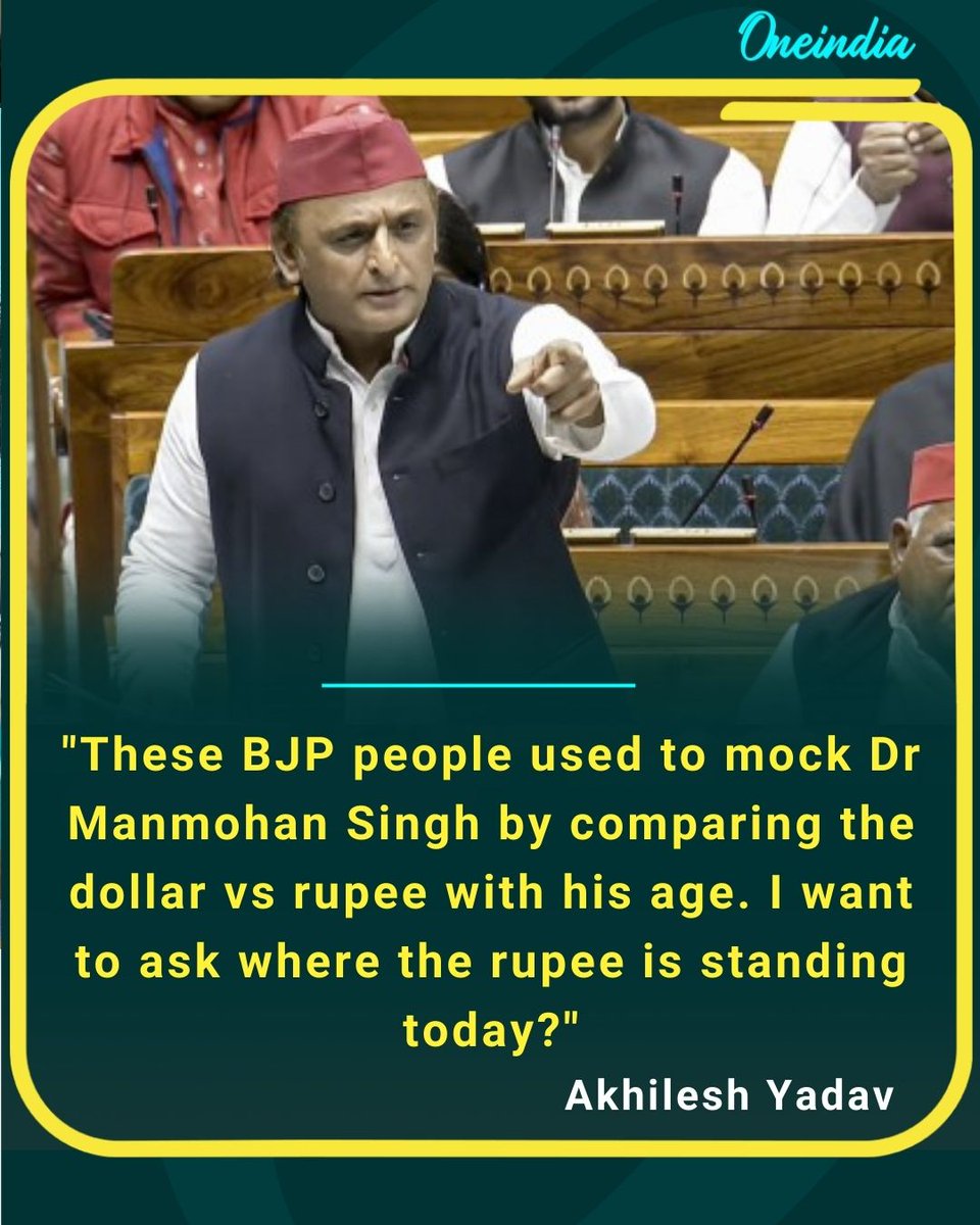 Oneindia's tweet image. Back then, they mocked Dr. Manmohan Singh by comparing the dollar with his age.
Today, I ask—where does the rupee stand under your rule?

#RupeeVsDollar #IndianEconomy #ManmohanSingh #BJP #Politics #PoliticsToday #OI