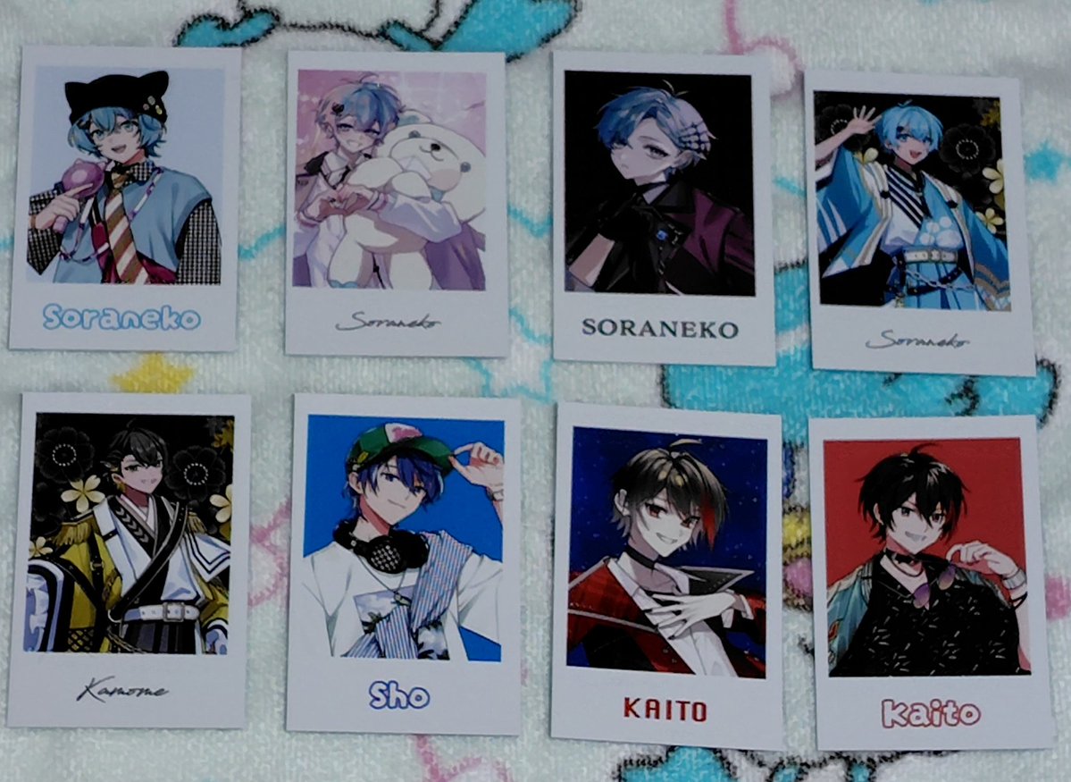 そらねこくん飼ってます チェキ風カード届いたー！ 開封作業楽しい