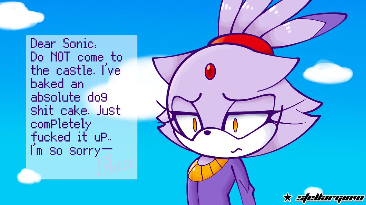 stellarg1ow_'s tweet image. she fucked up #sonicthehedgehog #blazethecat