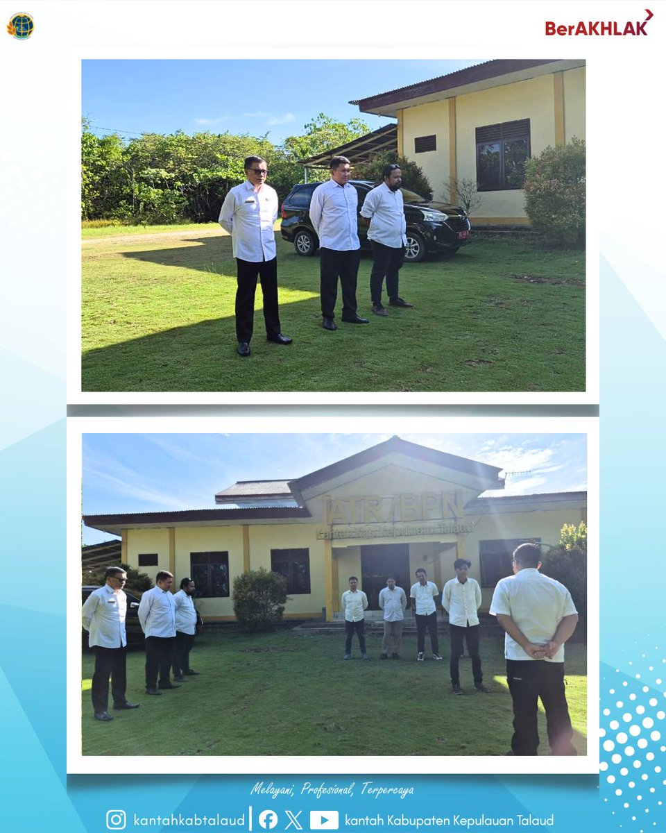 kantahkabtalaud's tweet photo. 🇮🇩 Apel pagi di Kantor Pertanahan Kabupaten Kepulauan Talaud sebagai wujud disiplin, koordinasi, dan penguatan komitmen seluruh pegawai dalam memberikan pelayanan pertanahan yang profesional dan berintegritas.
#KantahTalaud 
#ATRBPN
#KementerianATRBPN #BanggaMelayaniBangsa https://t.co/zFVANYveik