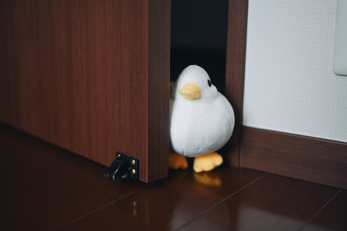 もっちりアヒルのぬいぐるみは手のひらから少しはみ出るサイズ感です🪿