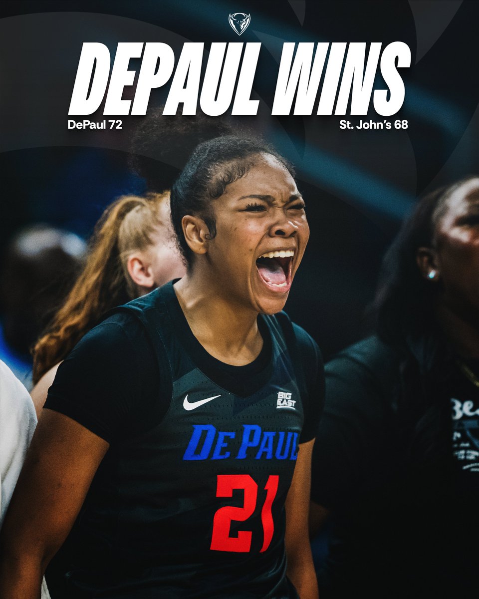 DePaulWBBHoops's tweet photo. All heart, all of us. Blue Demons win! https://t.co/JaQ0K7ABDR