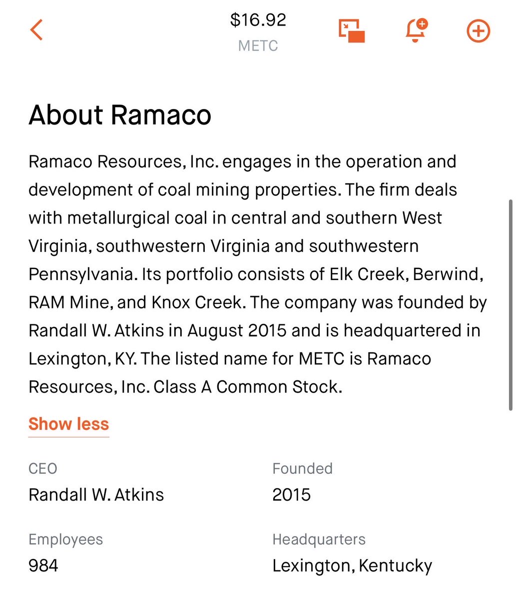 PrintingTendies's tweet photo. Ramaco Resources $METC one of the biggest coal mining companies in the United States  

$SPY $SPX $ES $GC $SI $NQ $IWM $BTC https://t.co/MvTYRKYz1C