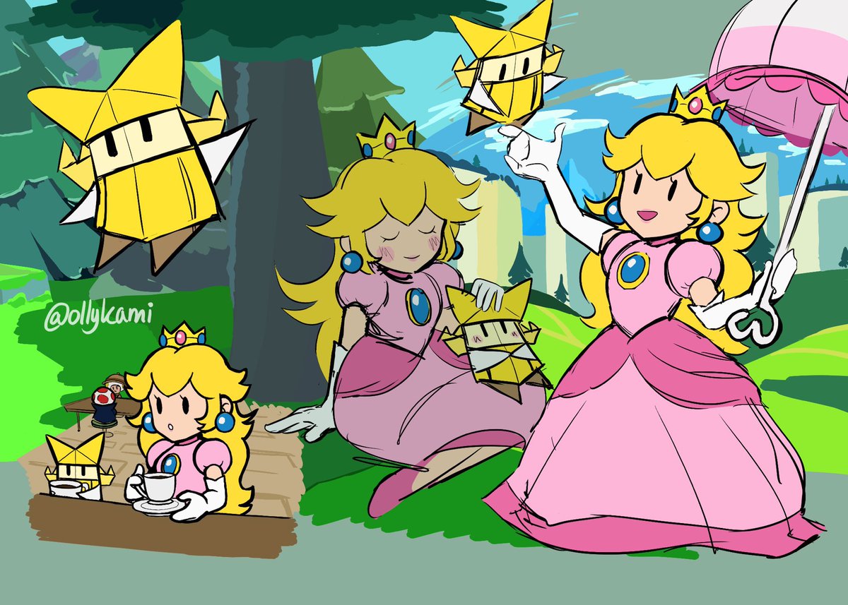 CereusDelirious's tweet photo. Reposting old Origami King art to celebrate the release of its OST on nintendo music!! (2020-2023) #pmtok #papermario #theorigamiking #オリガミキング https://t.co/2E0rxlubwa