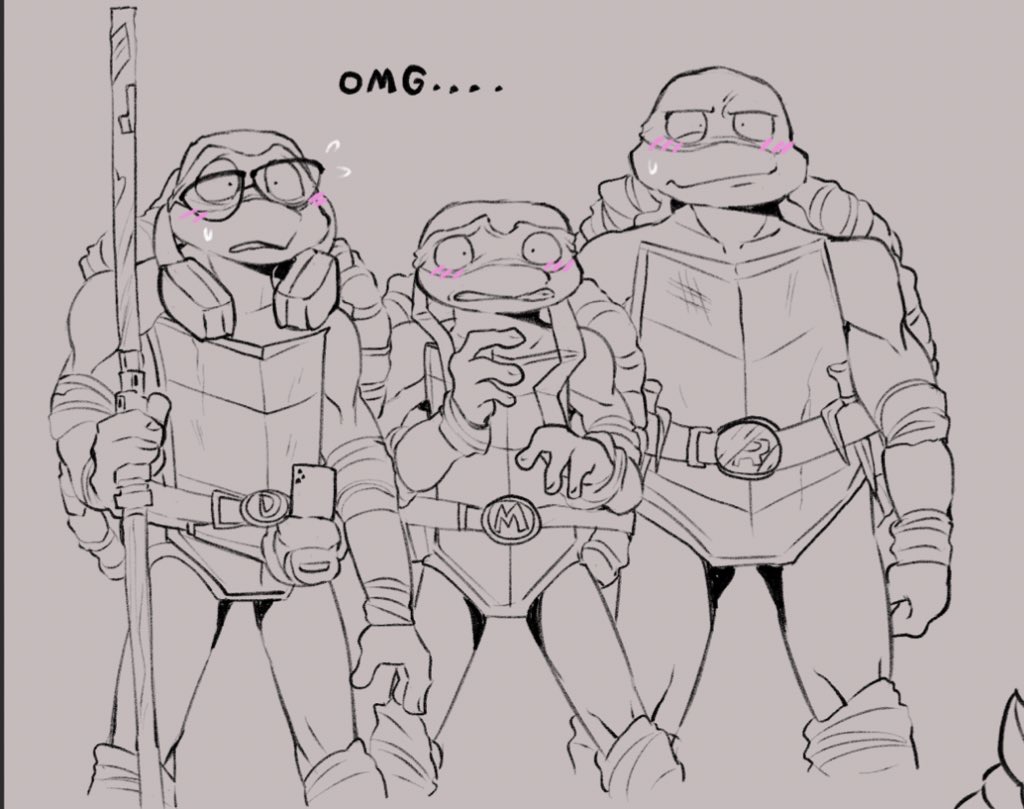 TMNT Mutant Mayhem doodles I drew 3 years ago.
Ah, so this is finally becoming canon🤣