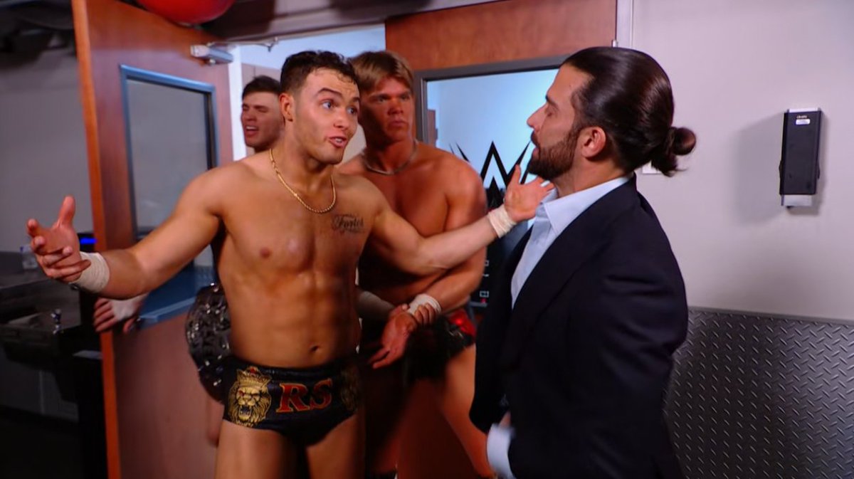 fabien_fichaux's tweet image. Segment en coulisses avec The Vanity Project, Myles Borne et Robert Stone #WWENXT