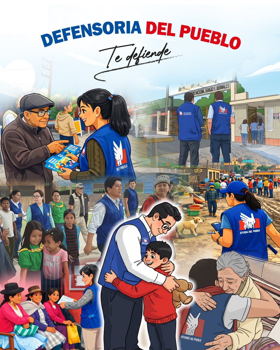 Defensoria_Peru's tweet photo. 💙💪Donde hay una persona con un derecho vulnerado, ahí está la Defensoría del Pueblo.
Acompañamos, orientamos y actuamos en cada comunidad, escuela, hospital y territorio del país.
Porque defender derechos no es un discurso, es estar presentes.
#DefensoríaDelPueblo #TeDefiende #TusDerechosPrimero