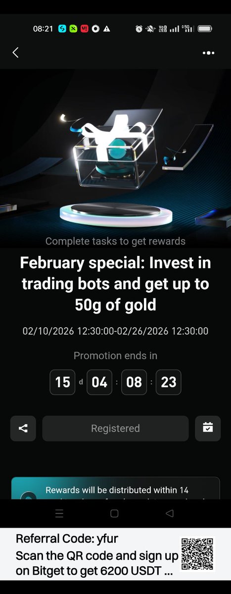 Download and sign up on Bitget to get up to 6200 USDT in new user rewards!