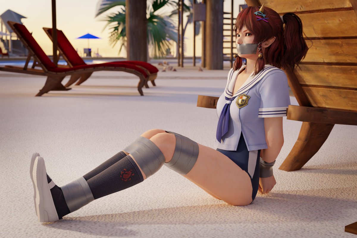 One last commission from <a href="/BlenderTaper/">🔞 BT-Art 🔞</a> today

Kanna was being a fiend as always. So she needed some timeout.