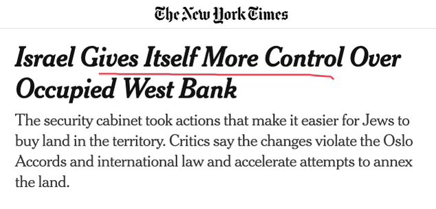 MosabAbuToha's tweet image. Seriously! who is running this newspaper?

“Gives itself more control”? Is that really the best phrasing they could come up with? Has the English language deteriorated that badly, or was this just a literal translation from another language? Ah?

It’s just like saying that…