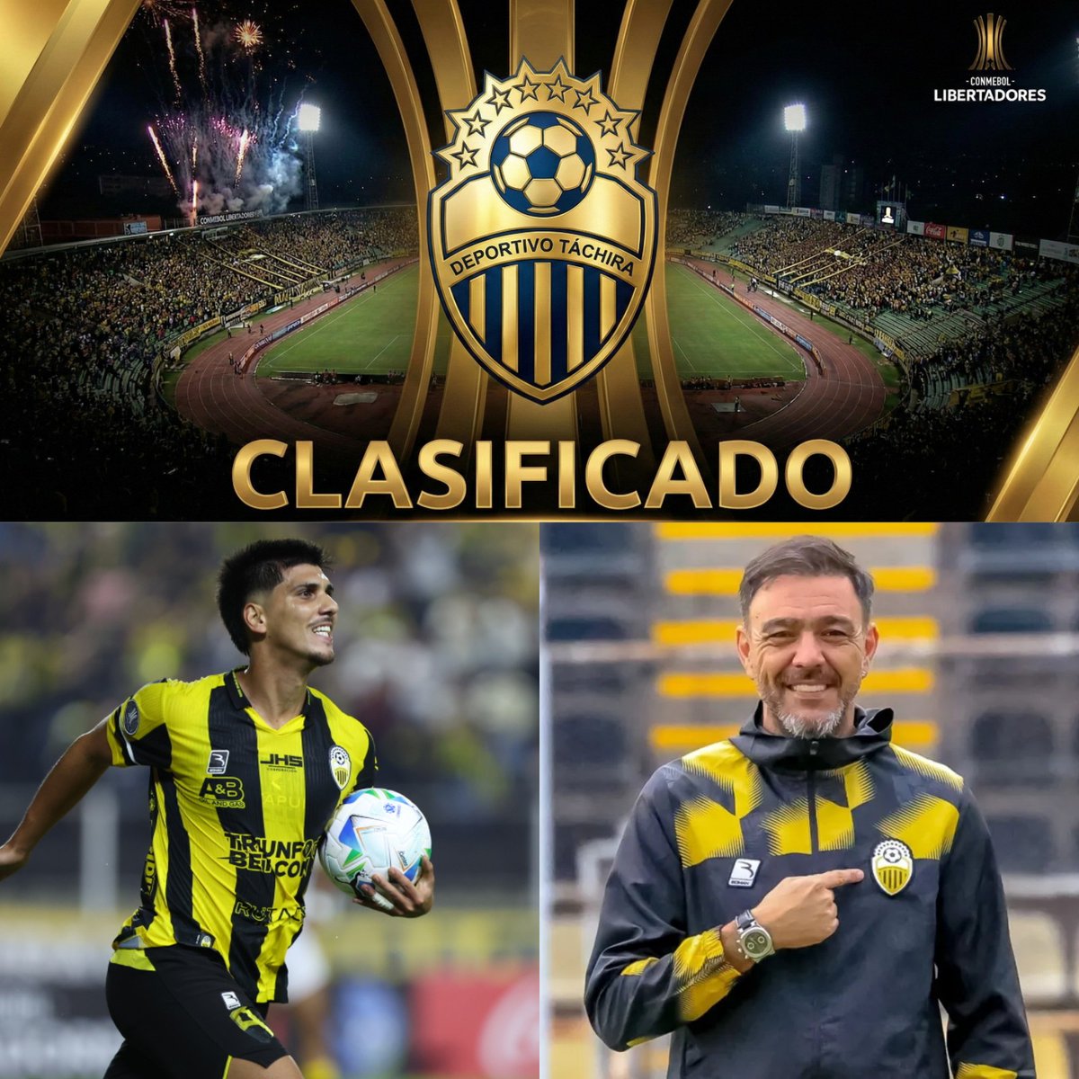 🚨 ¡Deportivo Táchira, clasificado a la Fase 2 de la Copa Libertadores 2026!

El equipo de Recoba venció 1-0 a The Strongest (global 2-2) y se impuso por penales.

🔜 ¿Próximo rival? ¡Deportes Tolima!

GANÓ EL FÚTBOL. ¡Vergonzoso lo de Benegas &amp; Co.! Que sigan perdiendo tiempo…