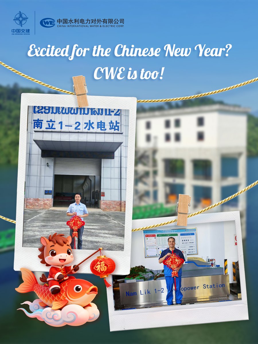 Finding the festive moment at Nam Lik 1–2 Hydropower Station!

Chinese New Year at CWE Lao — a few festive touches at the project site, bringing New Year vibes into everyday work.

Wishing everyone a happy and joyful Chinese New Year!