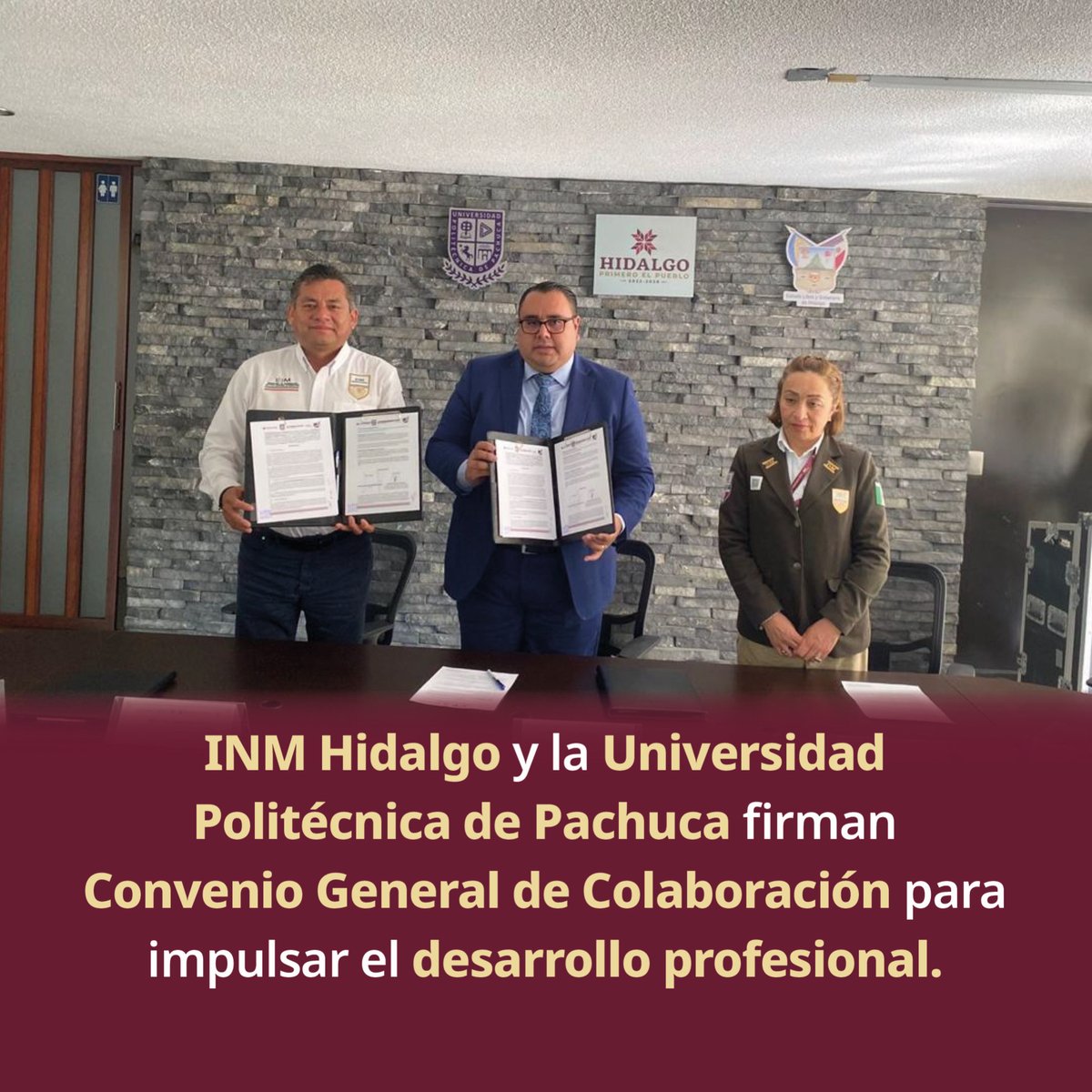 INAMI_mx's tweet image. Con la finalidad de generar una colaboración estratégica 🤝, el titular de la Oficina de Representación del #INM en Hidalgo, José Hugo Cruz Cruz, y el rector de la @UPPachuca, Francisco Hernández Jiménez, firmaron un Convenio General de Colaboración para el desarrollo conjunto de